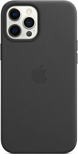 Чехол Apple для iPhone 12 Pro Max Leather Case with MagSafe (черный)
